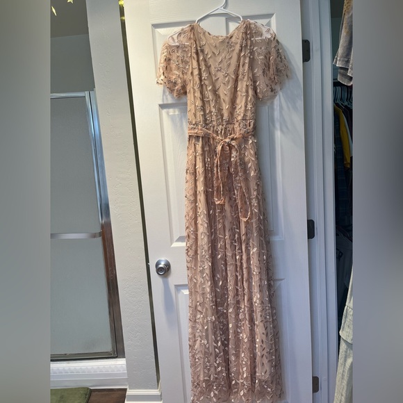 Baltic Born Women's Floral Embroidered Dress - Tan - Picture 3 of 6